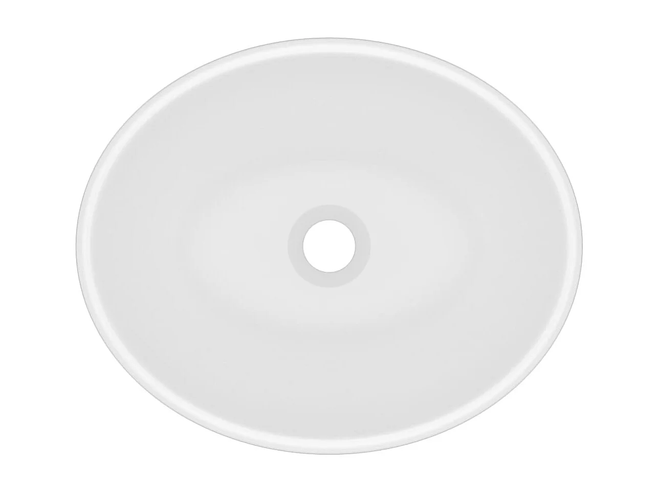 Lavabo-Vasque à poser-Bac à laver ovale de luxe Blanc mat 40x33 cm Céramique