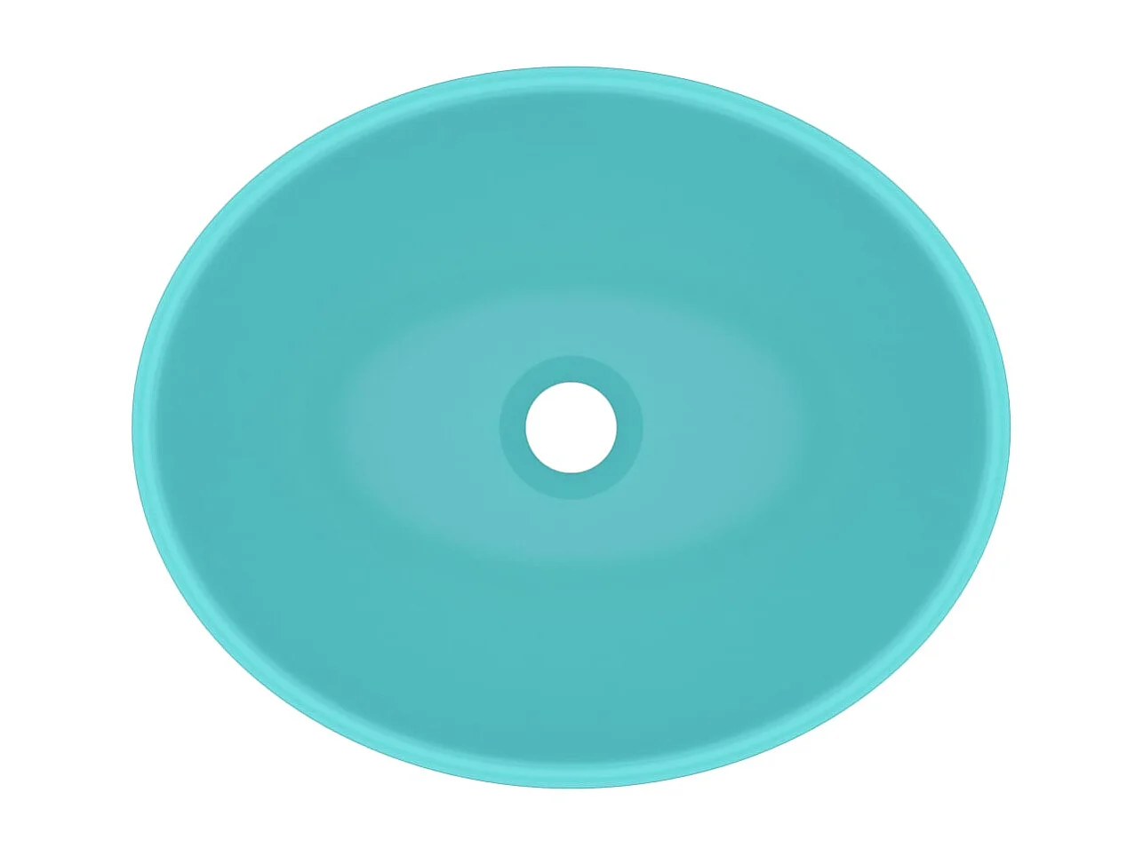 Lavabo-Vasque à poser-Bac à laver ovale de luxe Vert clair mat 40x33 cm Céramique