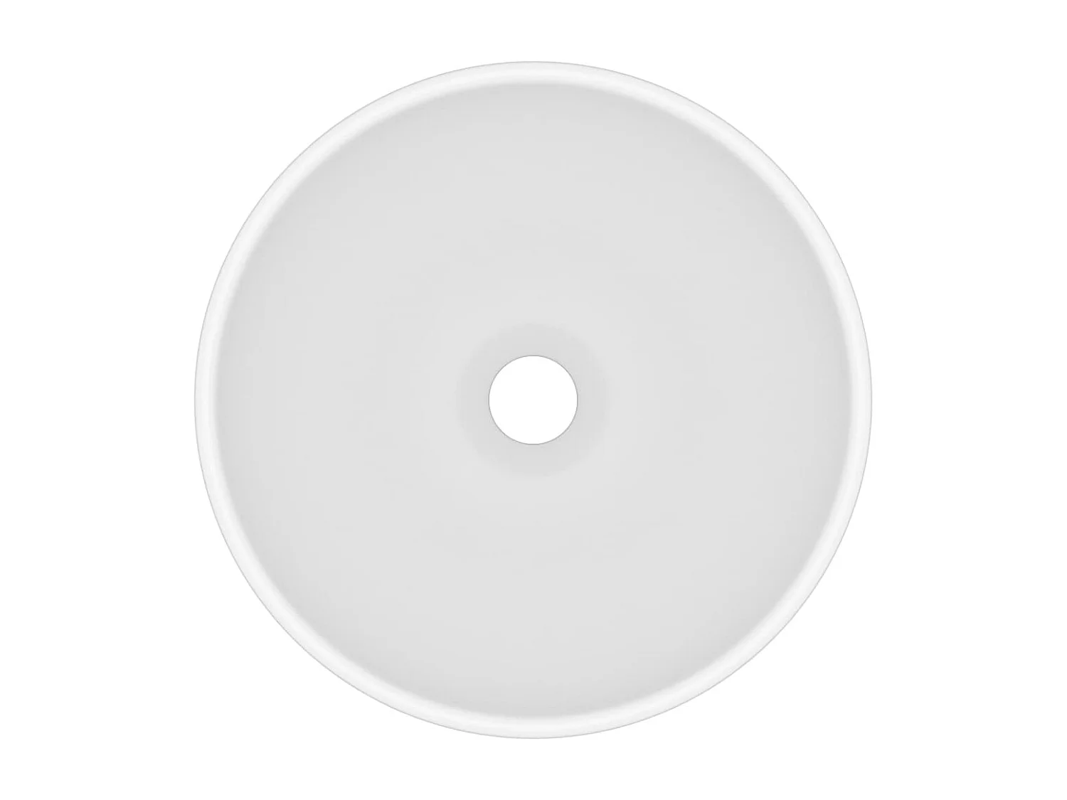 Lavabo rond-Vasque à poser-Lavabo salle de bain Blanc mat 32,5x14 cm Céramique