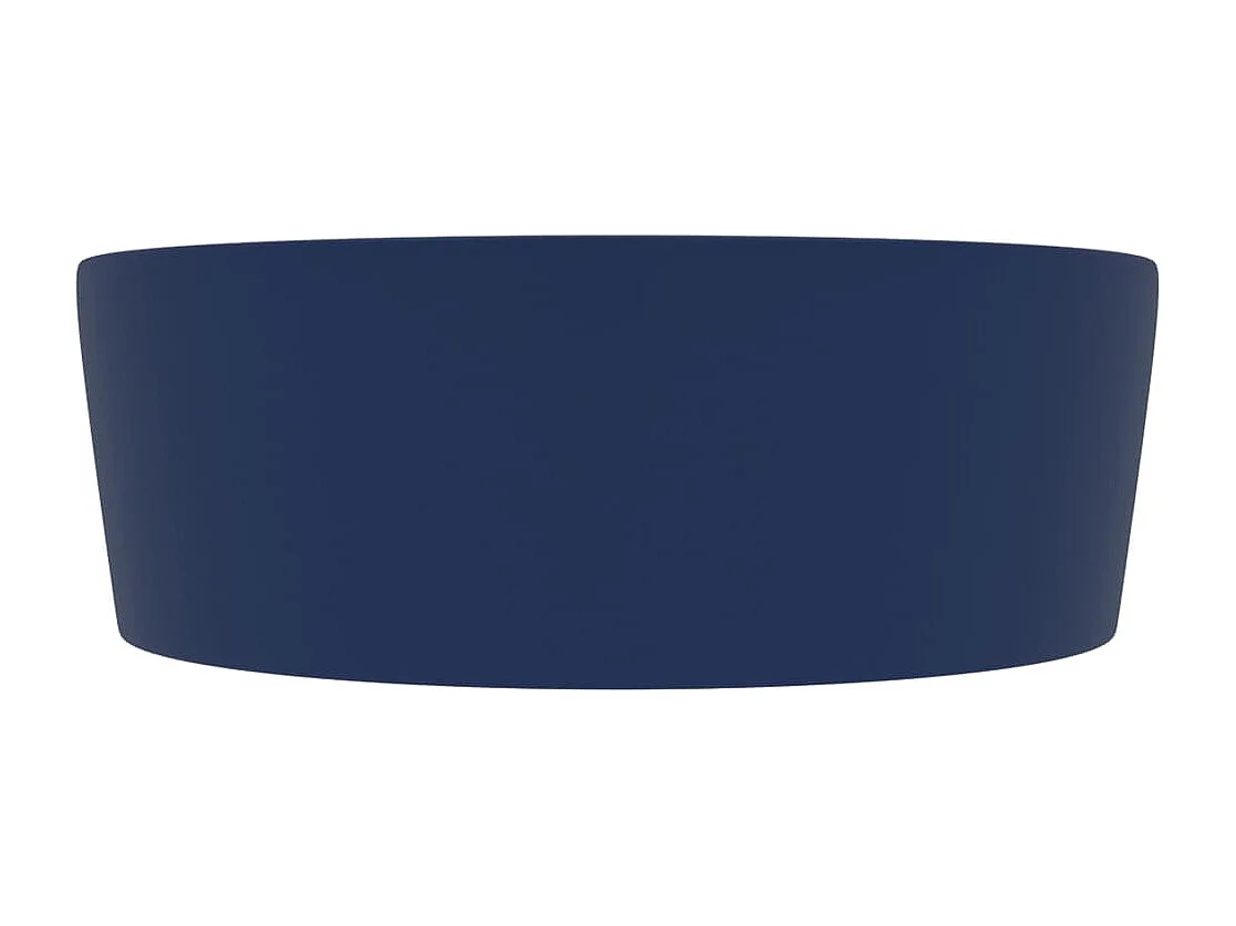 Lavabo salle de bain-Lavabo de luxe avec trop-plein Bleu foncé mat 36x13cm Céramique