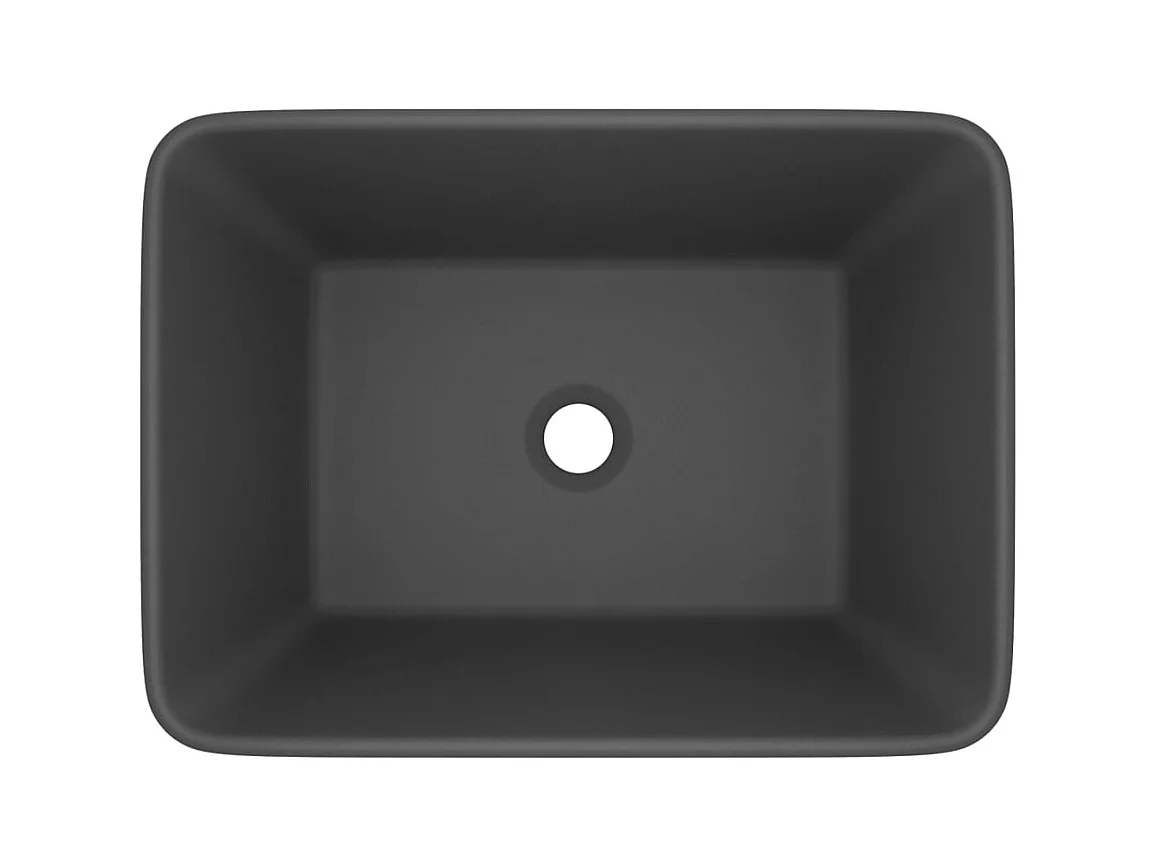 Lavabo salle de bain-Lavabo de luxe Gris foncé mat 41x30x12 cm Céramique