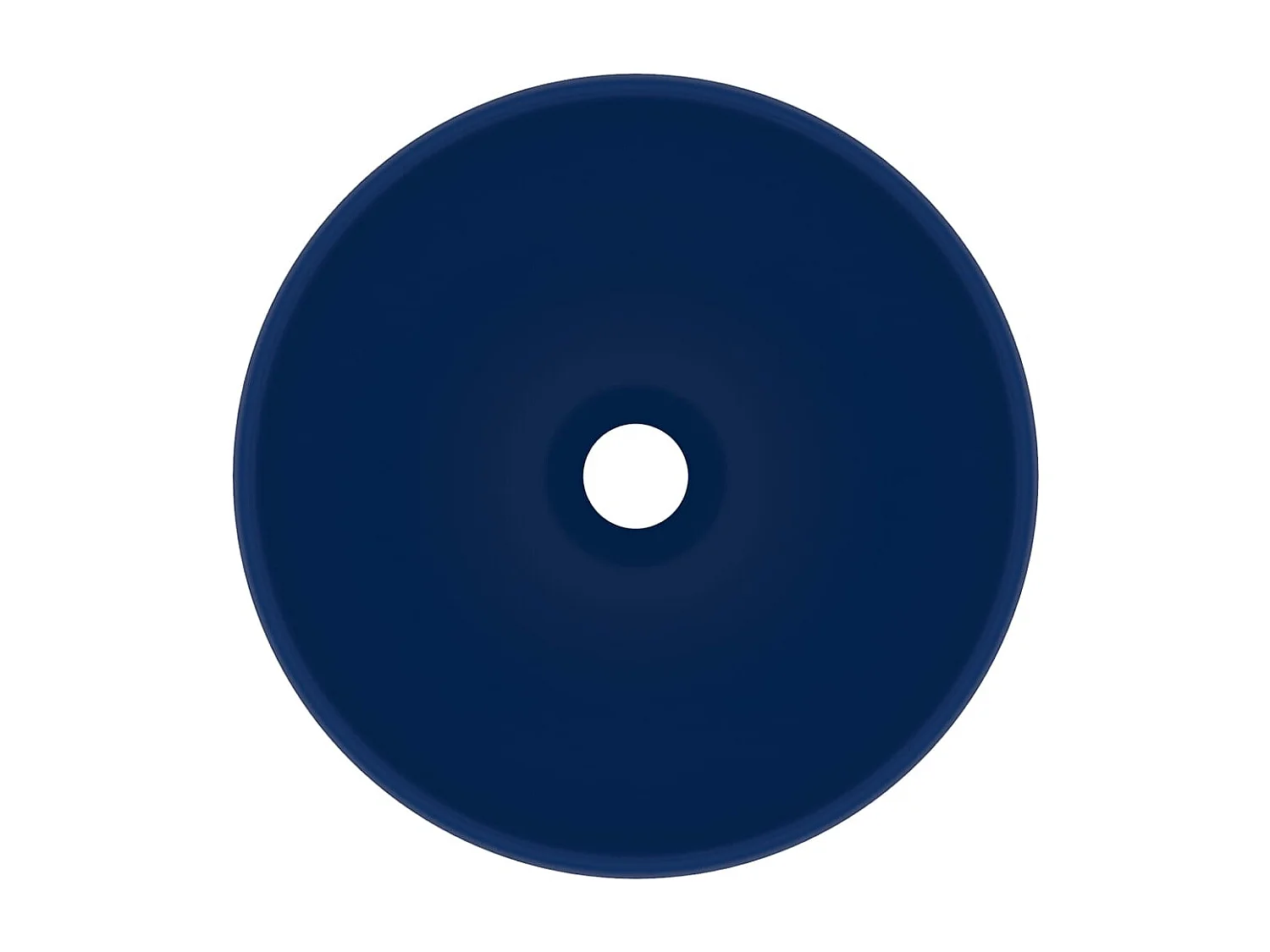 Lavabo rond-Vasque à poser-Bac à laver de luxe de salle Bleu foncé mat 32,5x14cm Céramique