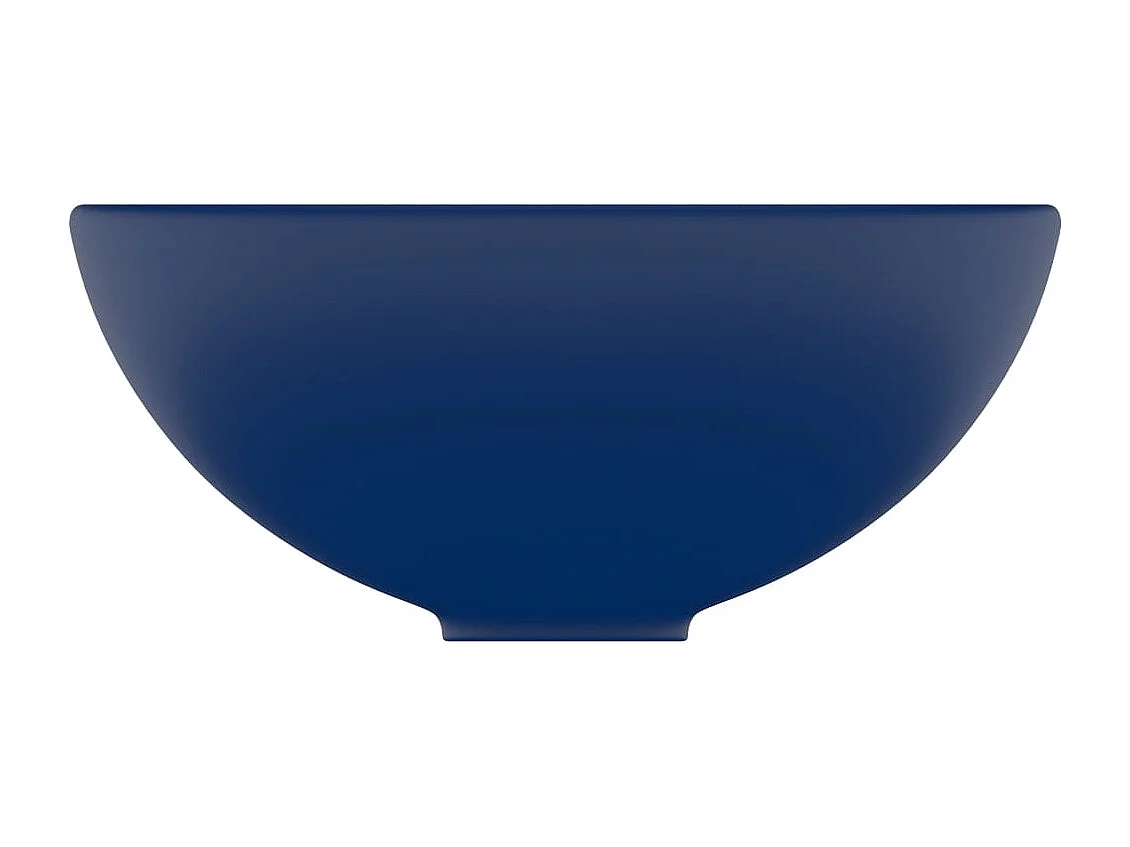 Lavabo rond-Vasque à poser-Bac à laver de luxe de salle Bleu foncé mat 32,5x14cm Céramique
