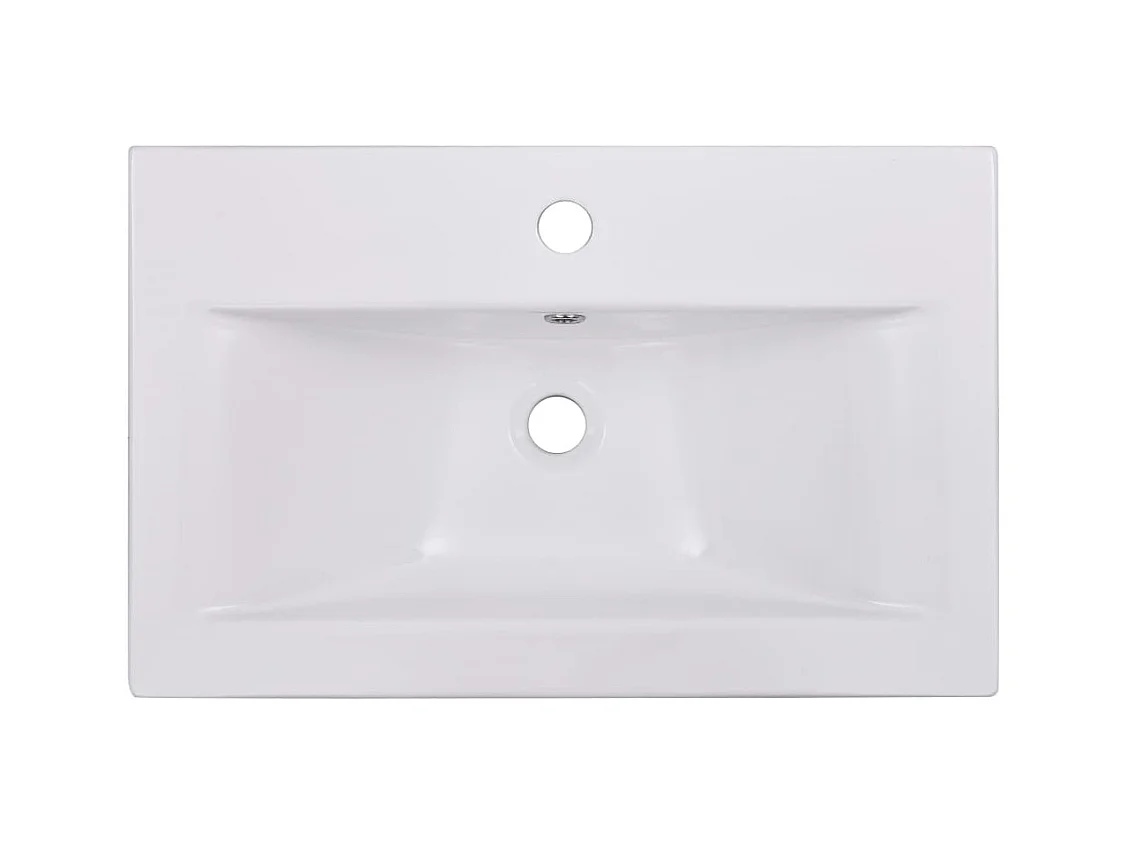 Lavabo encastré 61 x 39,5 x 18,5 cm Céramique Blanc