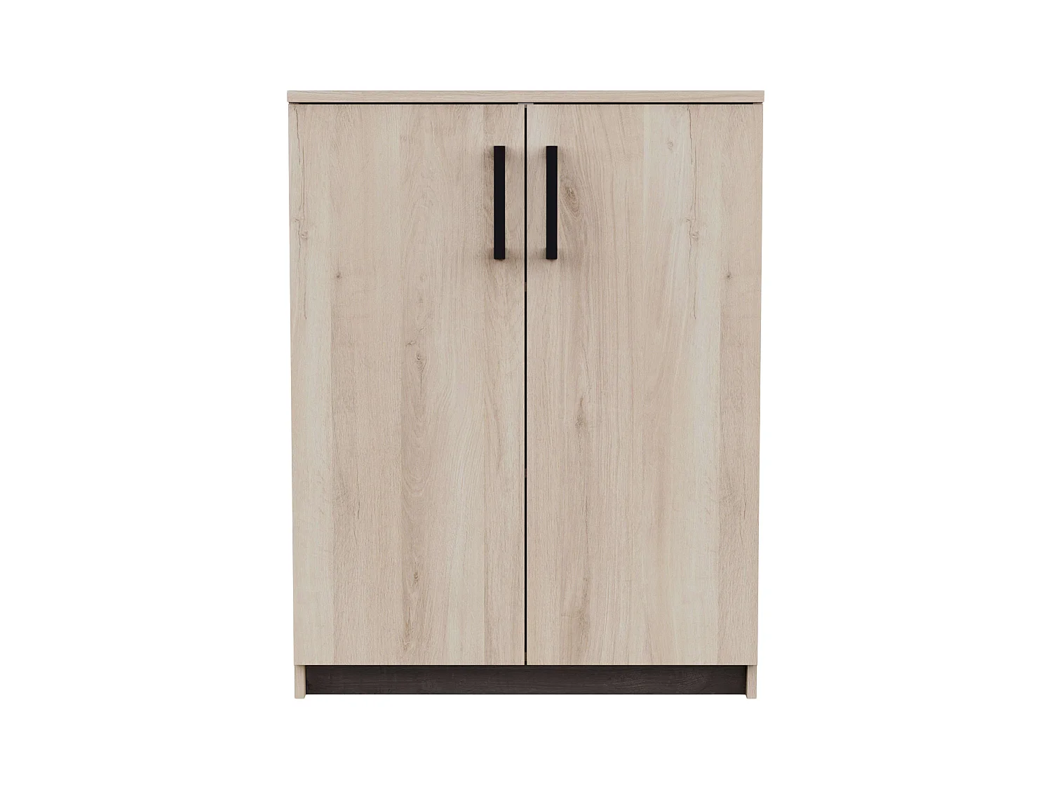 Armoire Watson 2 portes en noir Waterford et chêne Kronberg, 72,8 x 94,8 x 41,3 cm