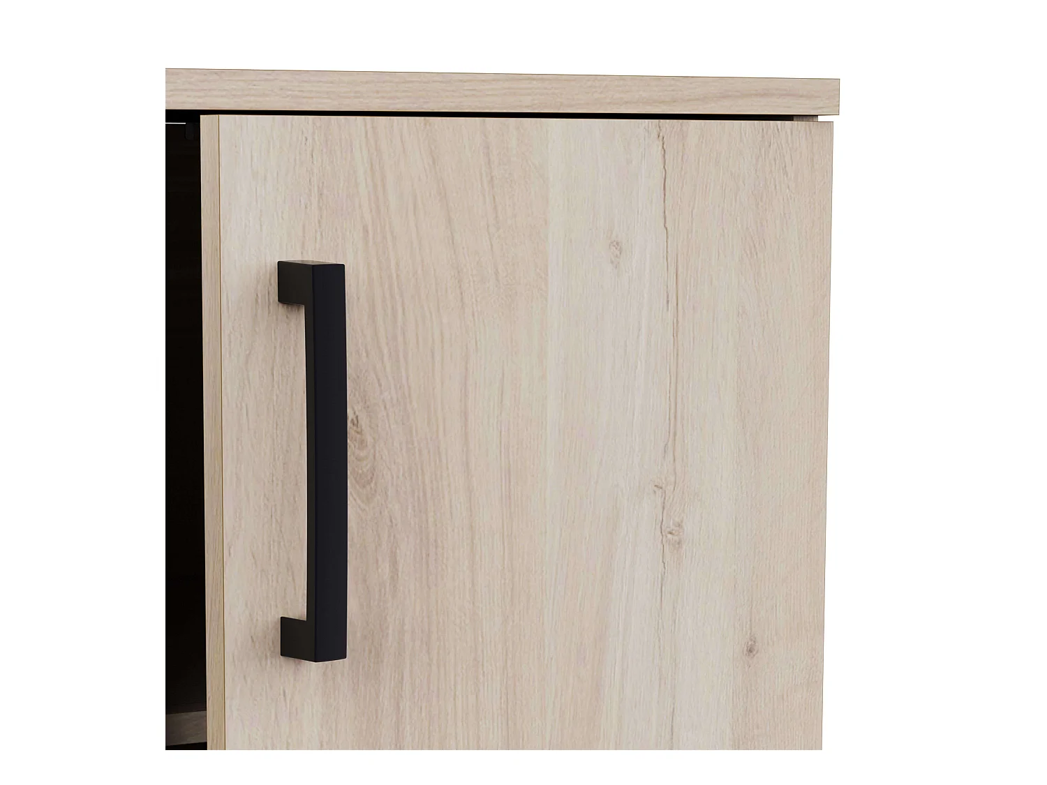 Armoire Watson 2 portes en noir Waterford et chêne Kronberg, 72,8 x 94,8 x 41,3 cm