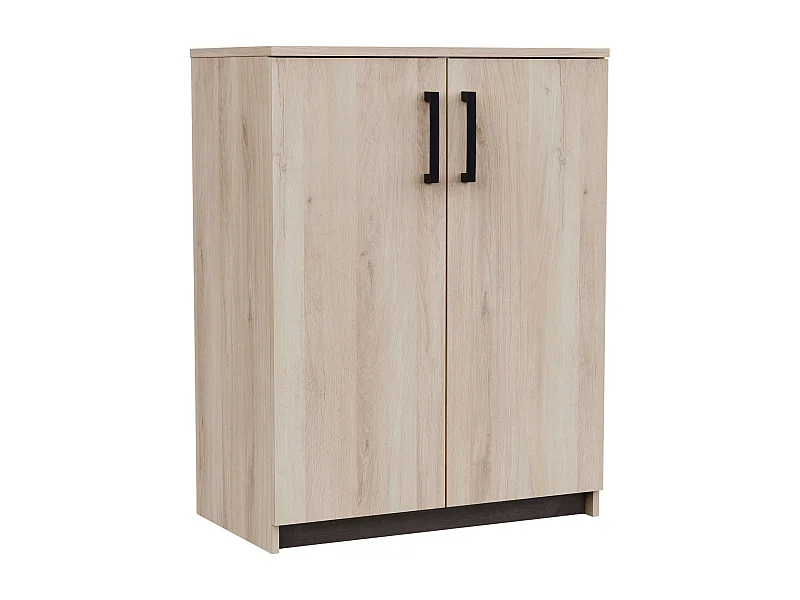Mueble ax. Watson 2 puertas negro Waterford y roble kronberg 72,8x94,8x41,3 cm
