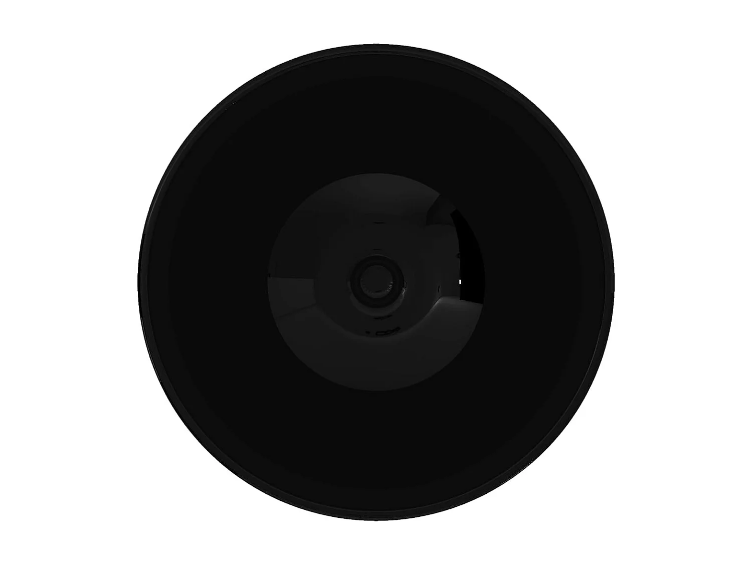 Lavabo | Bassin d'évier rond céramique Noir pour salle de bain