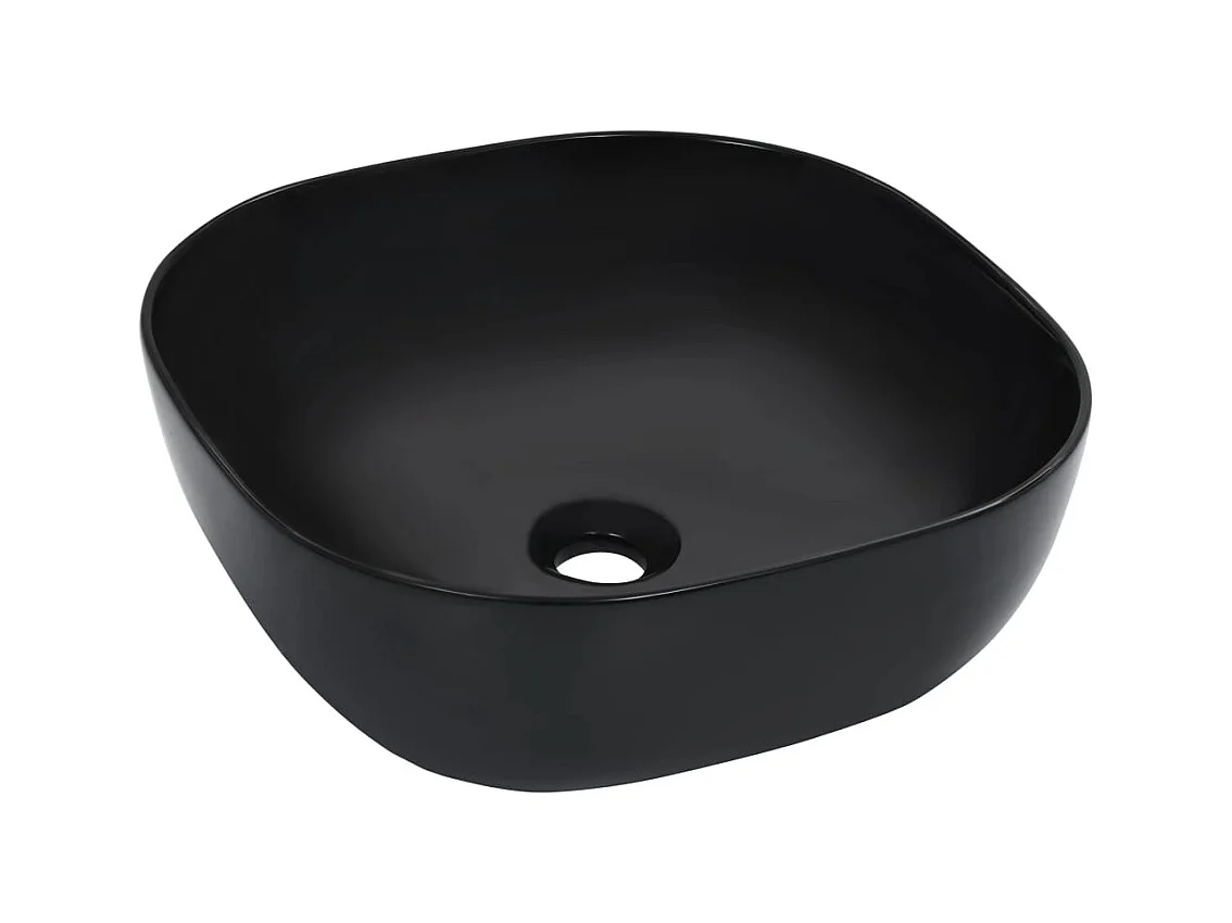 Lavabo salle de bain-Vasque à poser 42,5x42,5x14,5 cm Céramique Noir