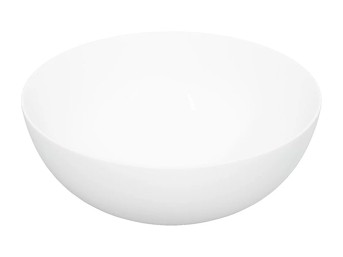 Vasque à poser-Lavabo blanc 36x15 cm céramique rond