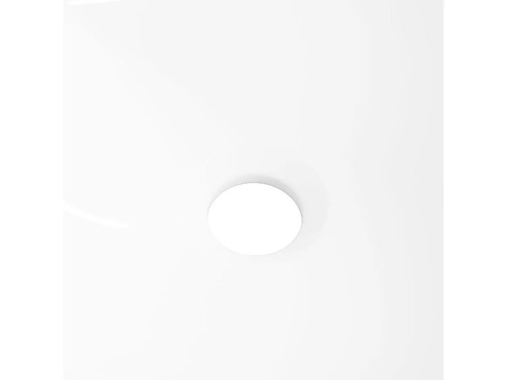 Vasque à poser-Lavabo blanc 36x15 cm céramique rond