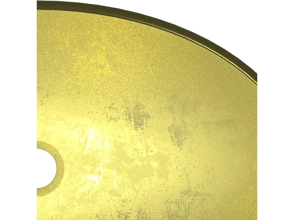 Lavabo Verre-Vasque à poser-Lavabo salle de bain trempé 54,5x35x15,5 cm Doré