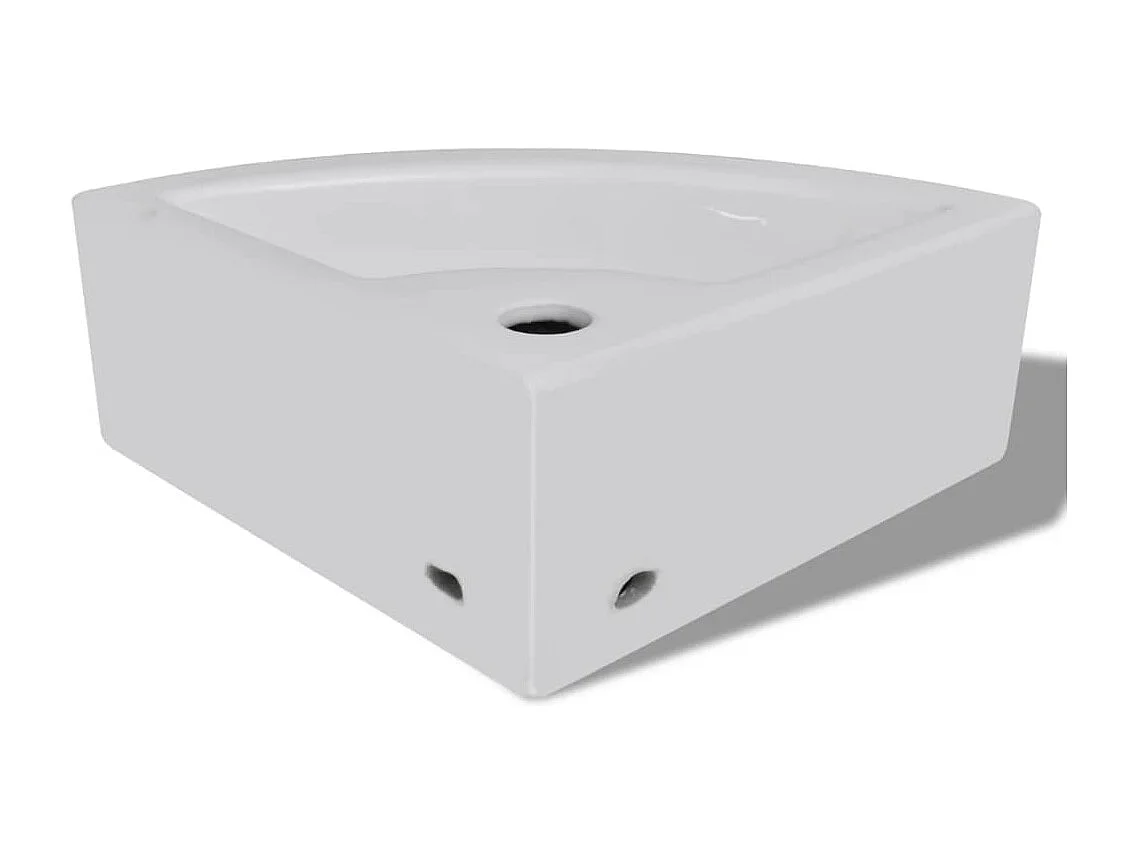 Vasque à poser-Lavabo avec trou de trop-plein 45x32x12,5 cm Blanc