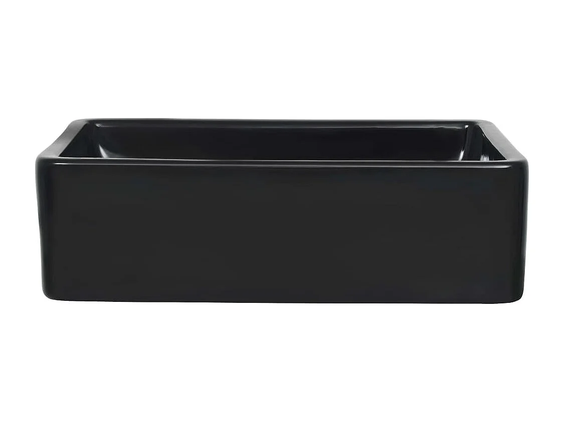 Vasque à poser-Lavabo Céramique Rectangulaire Noir 41 x 30 x 12 cm