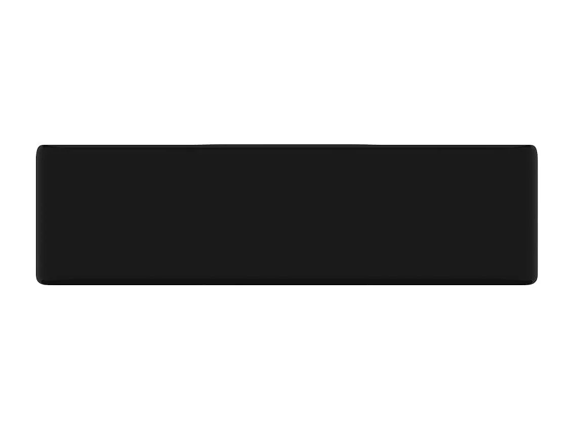 Lavabo salle de bain-Vasque carrée à trou pour robinet céramique Noir pour salle de bain