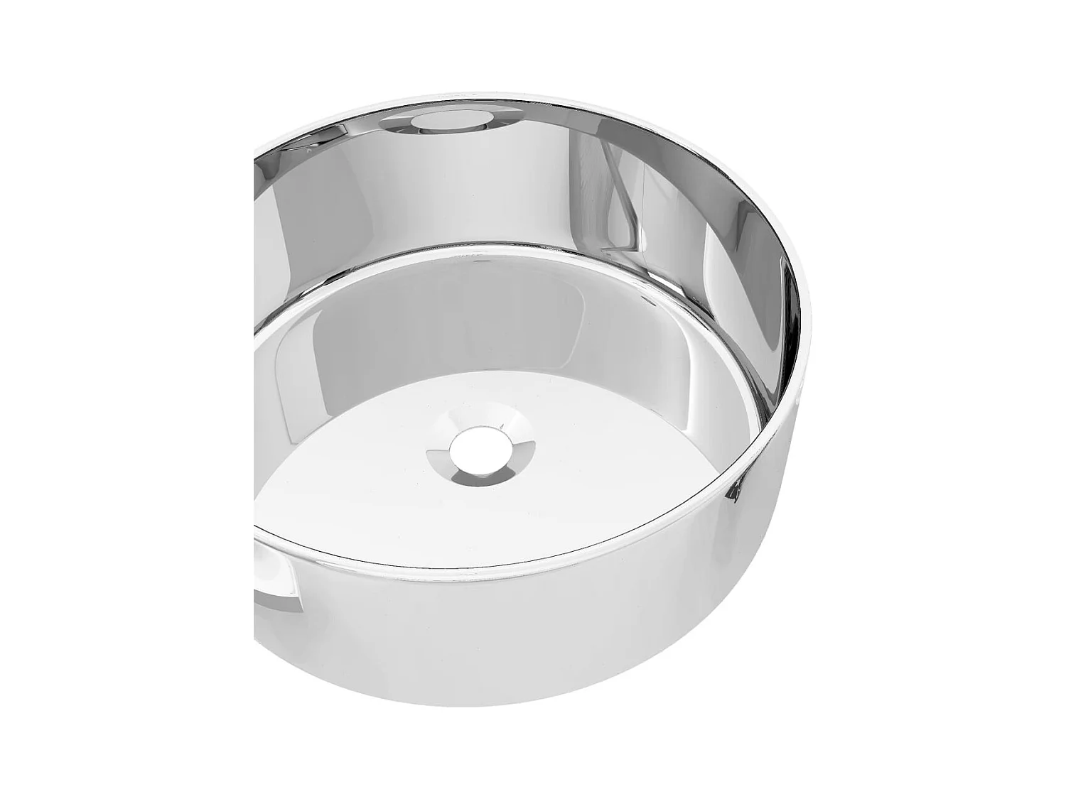 Lavabo salle de bain-Vasque à poser 40 x 15 cm Céramique Argenté