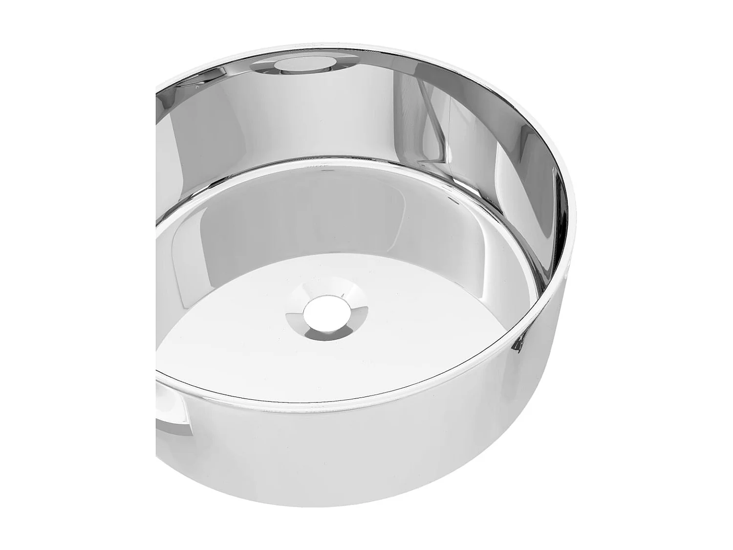 Lavabo salle de bain-Vasque à poser 40 x 15 cm Céramique Argenté