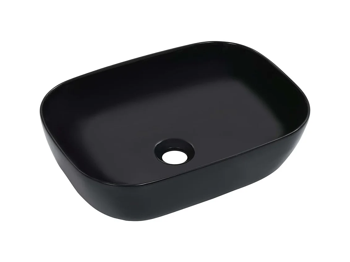 Lavabo salle de bain-Vasque à poser 45,5x32x13 cm Céramique Noir