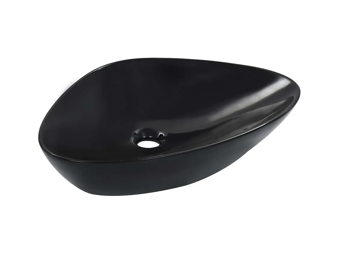 Lavabo salle de bain-Vasque à poser 58,5 x 39 x 14 cm Céramique Noir