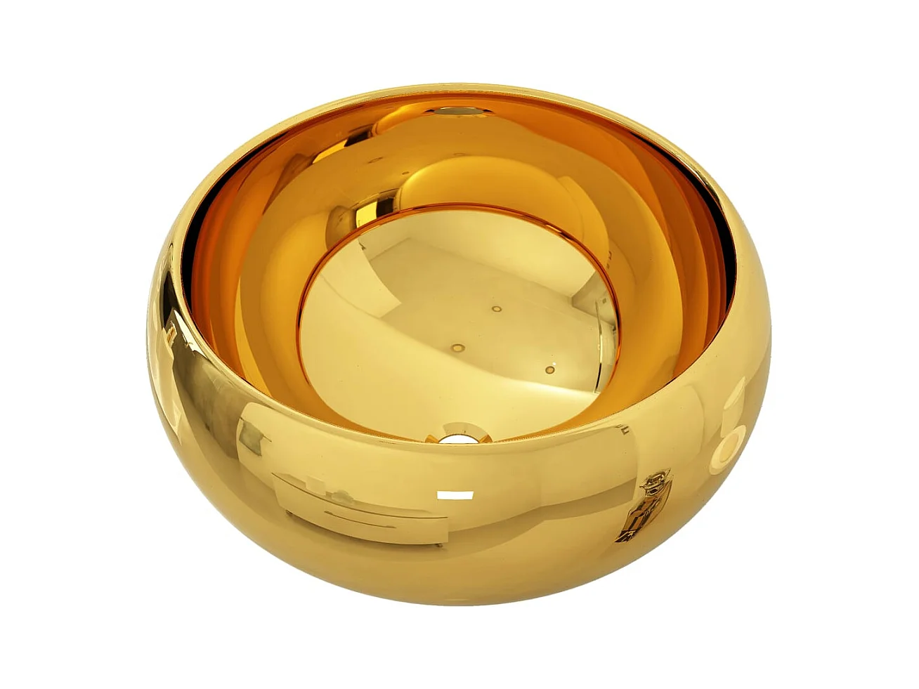 Lavabo salle de bain-Vasque à poser 40 x 15 cm Céramique Doré