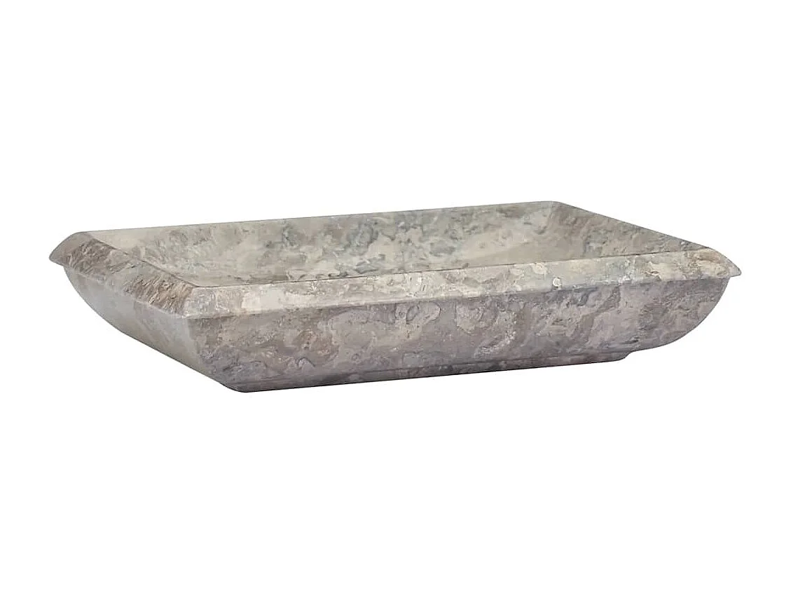 Lavabo salle de bain-Vasque à poser Gris 50x35x10 cm Marbre