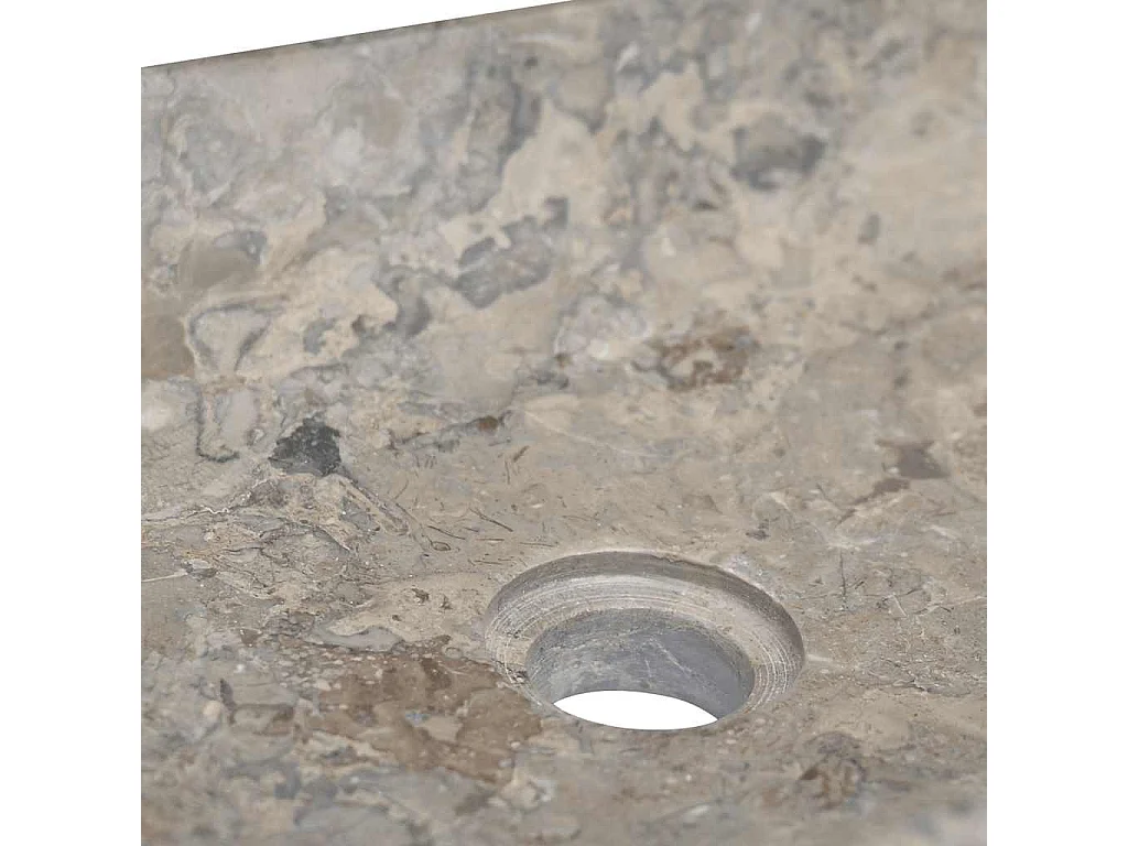 Lavabo salle de bain-Vasque à poser Gris 50x35x10 cm Marbre