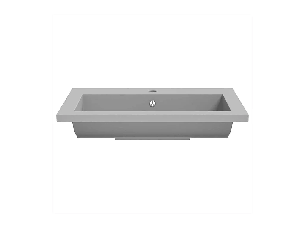 Lavabo salle de bain-Vasque à poser en granit 600 x 450 x 120 mm Gris