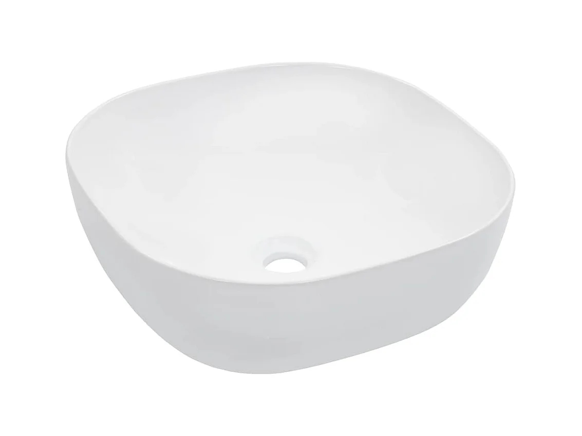 Lavabo salle de bain-Vasque à poser 42,5x42,5x14,5 cm Céramique Blanc