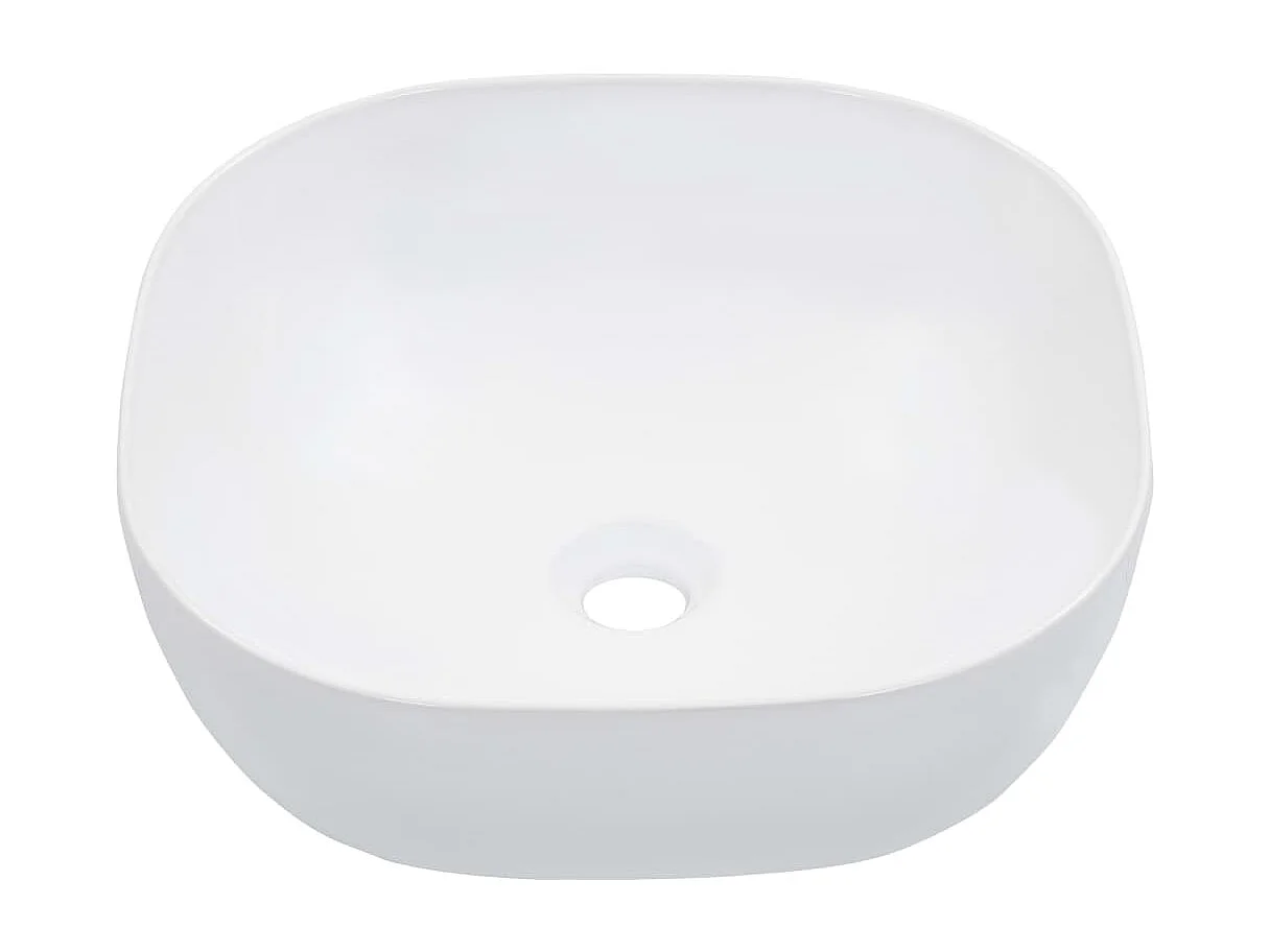 Lavabo salle de bain-Vasque à poser 42,5x42,5x14,5 cm Céramique Blanc