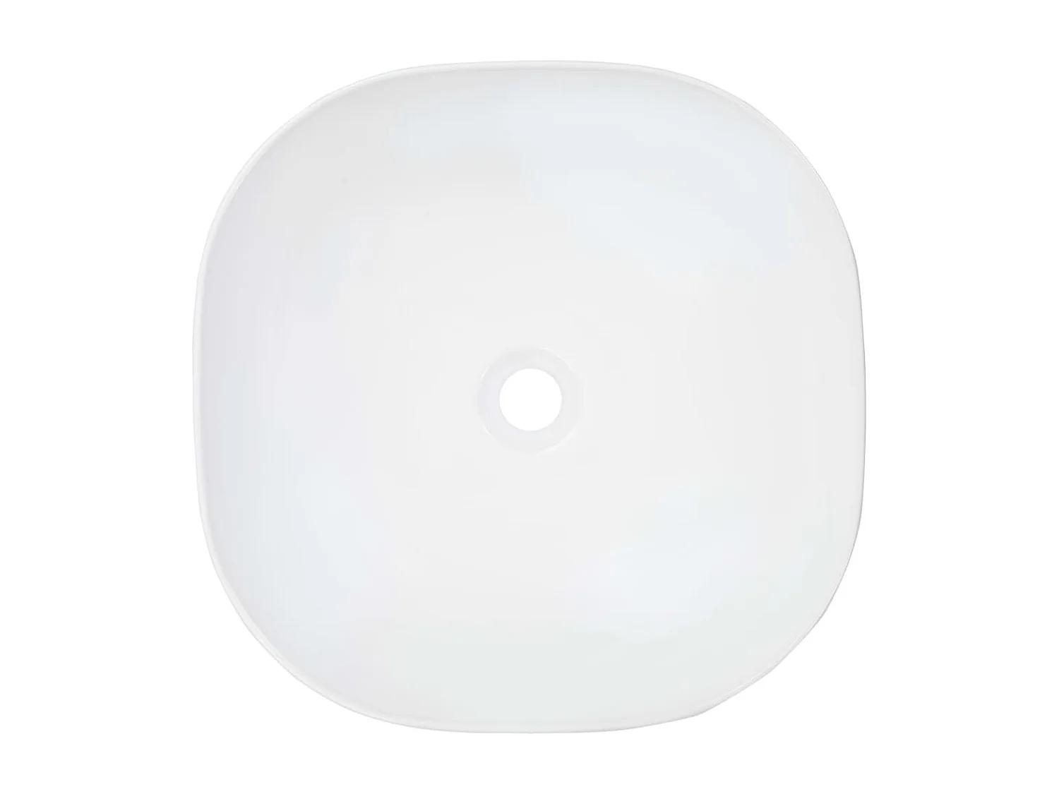 Lavabo salle de bain-Vasque à poser 42,5x42,5x14,5 cm Céramique Blanc