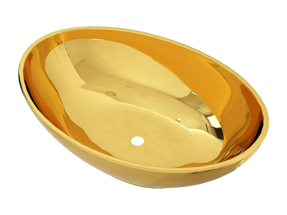 Lavabo salle de bain-Vasque à poser 40  x 33 x 13,5 cm Céramique Doré