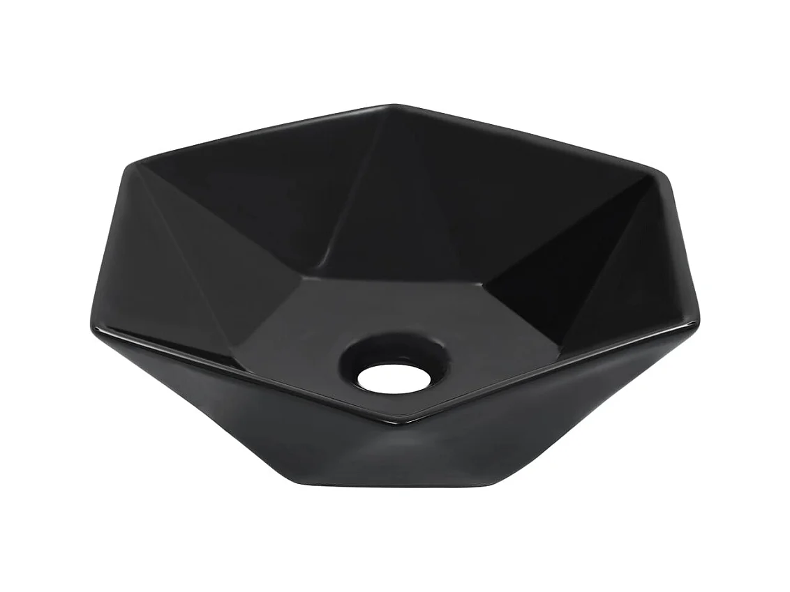 Lavabo salle de bain-Vasque à poser 41x36,5x12 cm Céramique Noir