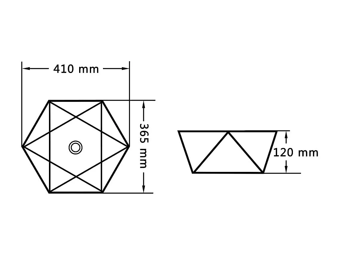 Lavabo salle de bain-Vasque à poser 41x36,5x12 cm Céramique Noir