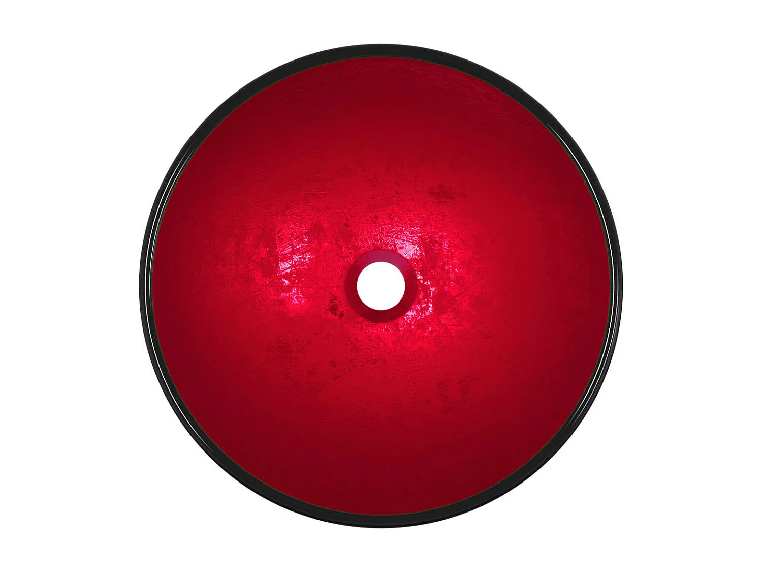 Lavabo Verre-Vasque à poser-Lavabo salle de bain trempé 42x14 cm Rouge