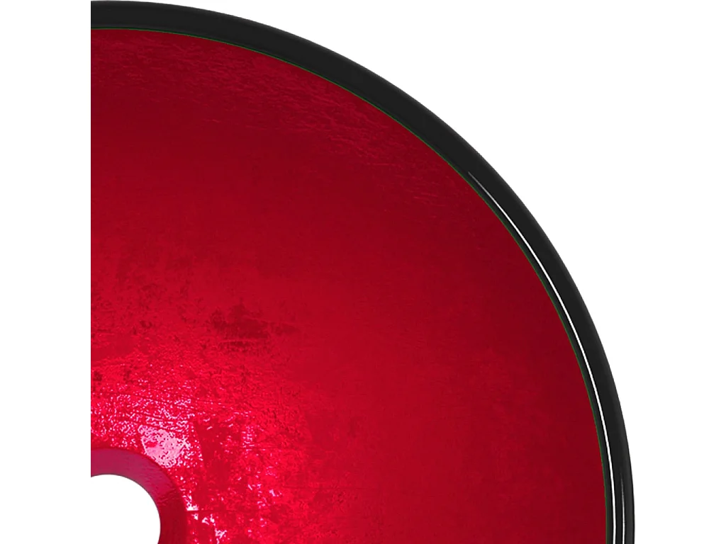 Lavabo Verre-Vasque à poser-Lavabo salle de bain trempé 42x14 cm Rouge