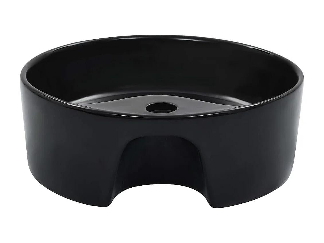 Vasque à poser-Lavabo avec trop-plein 36x13 cm Céramique Noir