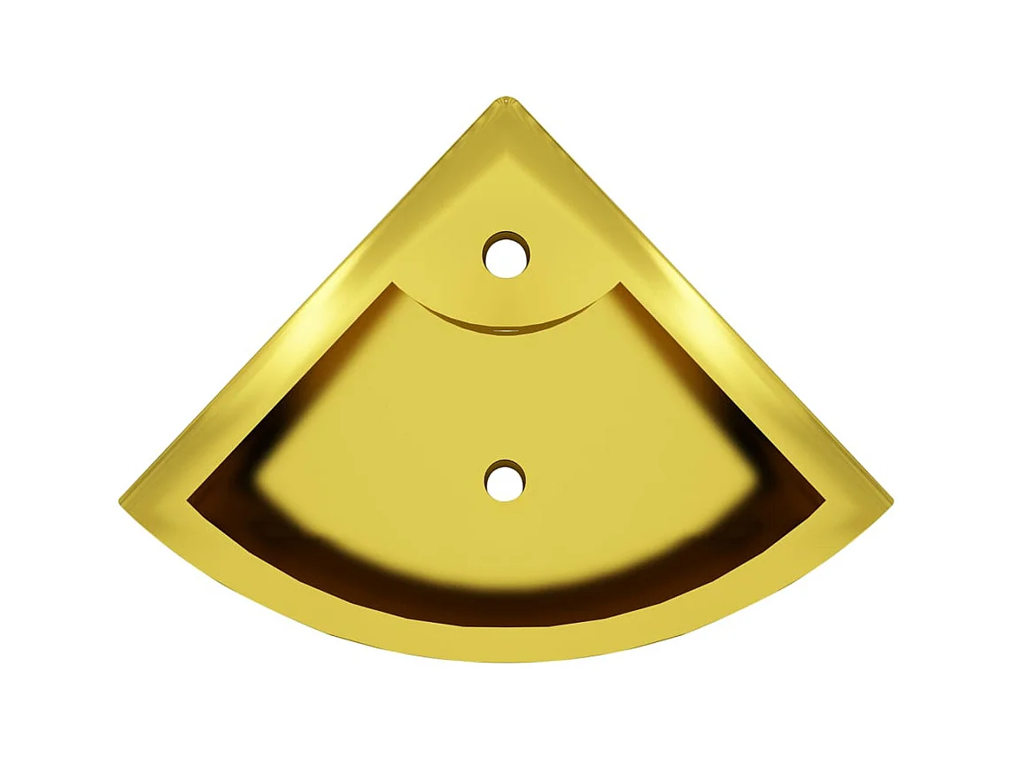 Vasque à poser-Lavabo avec trop-plein 45x32x12,5 cm Céramique Doré