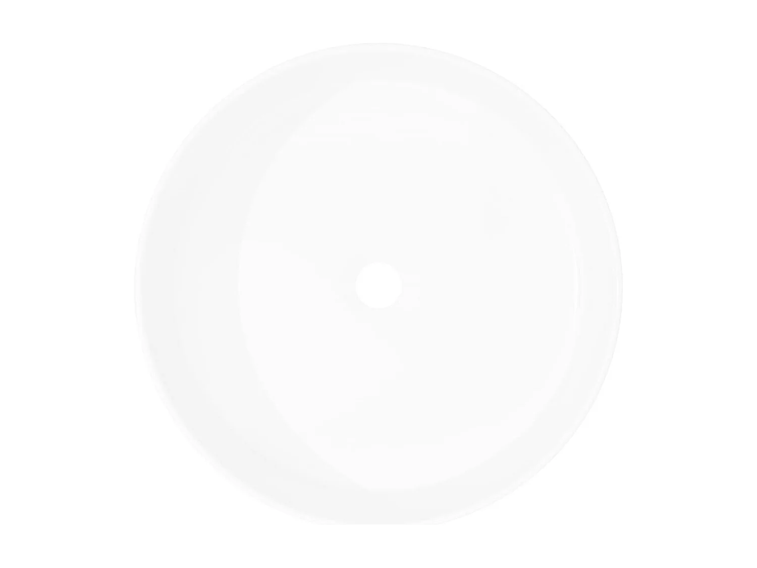 Lavabo rond-Vasque à poser-Lavabo salle de bain Céramique Blanc 40 x 15 cm