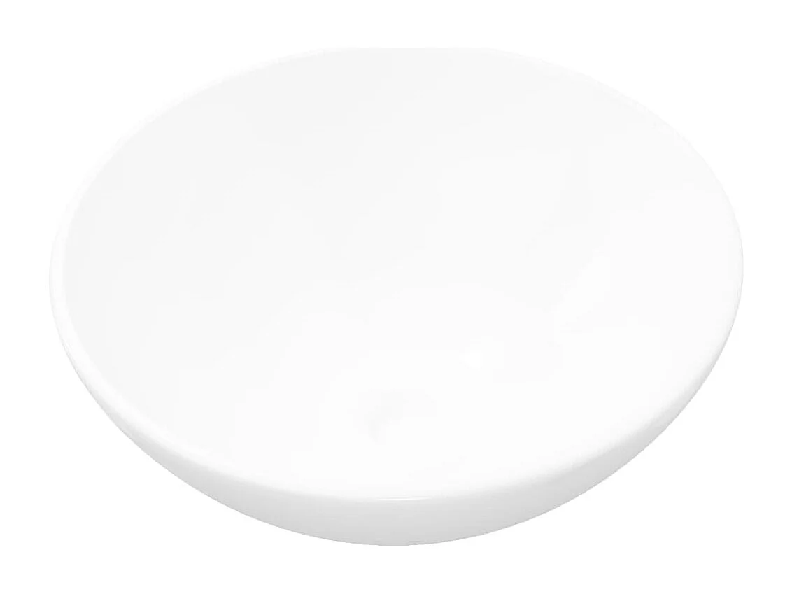 Lavabo salle de bain-Vasque à poser Céramique Rond Blanc