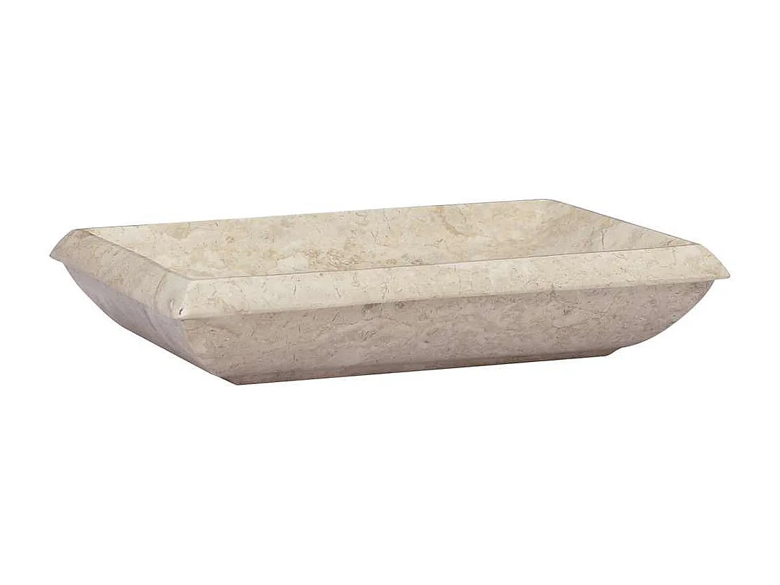 Vasque à poser-Lavabo Crème 50x35x10 cm Marbre