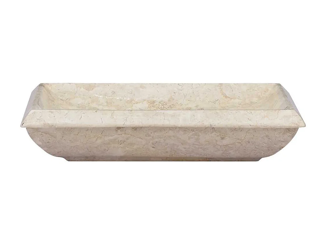 Vasque à poser-Lavabo Crème 50x35x10 cm Marbre
