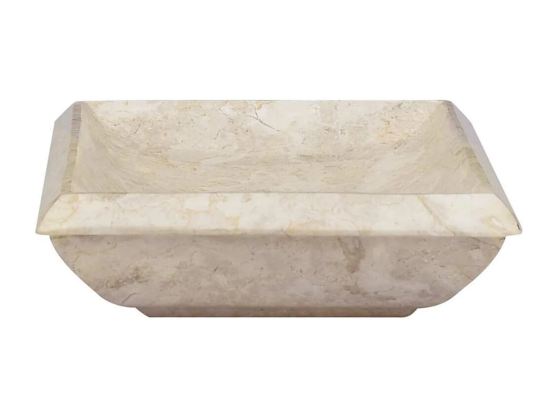 Vasque à poser-Lavabo Crème 50x35x10 cm Marbre