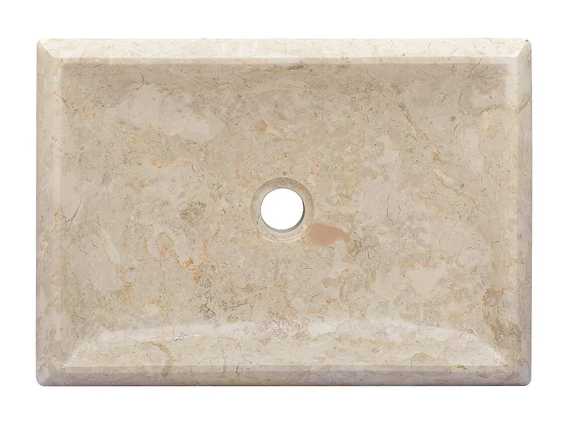 Vasque à poser-Lavabo Crème 50x35x10 cm Marbre