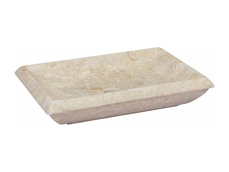 Vasque à poser-Lavabo Crème 50x35x10 cm Marbre