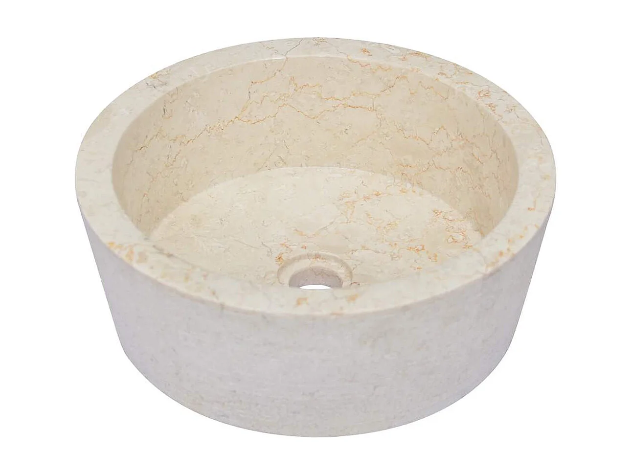 Vasque à poser-Lavabo Crème Ø40x15 cm Marbre
