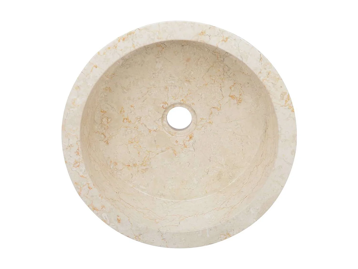 Vasque à poser-Lavabo Crème Ø40x15 cm Marbre