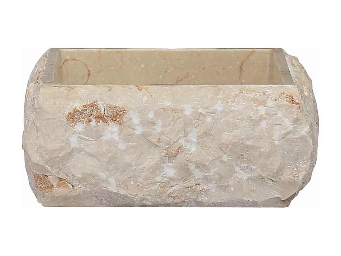 Vasque à poser-Lavabo Crème 30x30x13 cm Marbre