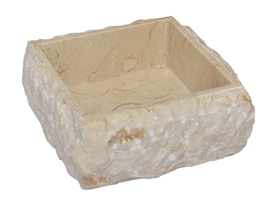 Vasque à poser-Lavabo Crème 30x30x13 cm Marbre