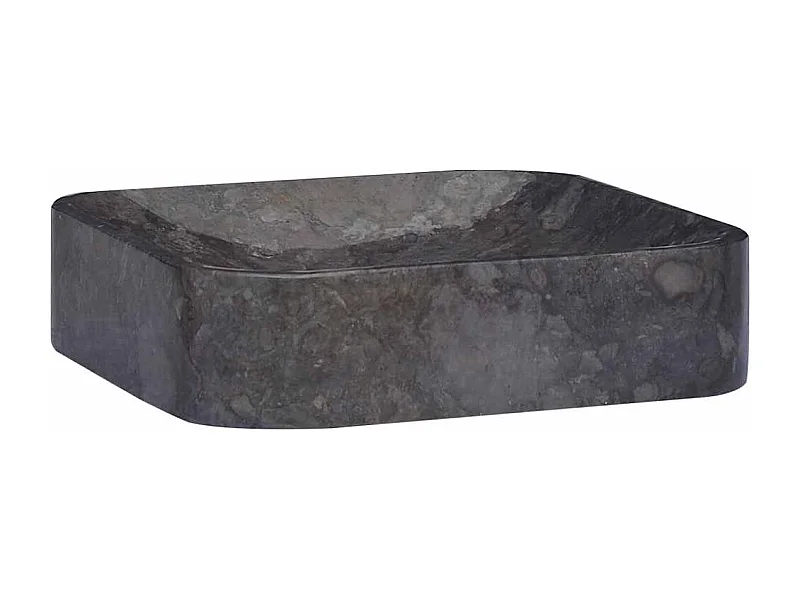 Lavabo salle de bain-Vasque à poser Noir 40x40x10 cm Marbre