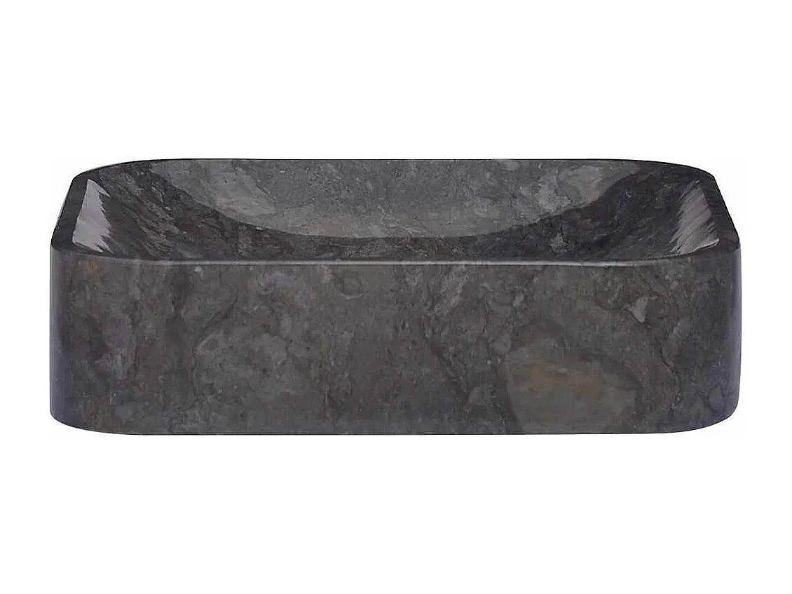 Lavabo salle de bain-Vasque à poser Noir 40x40x10 cm Marbre